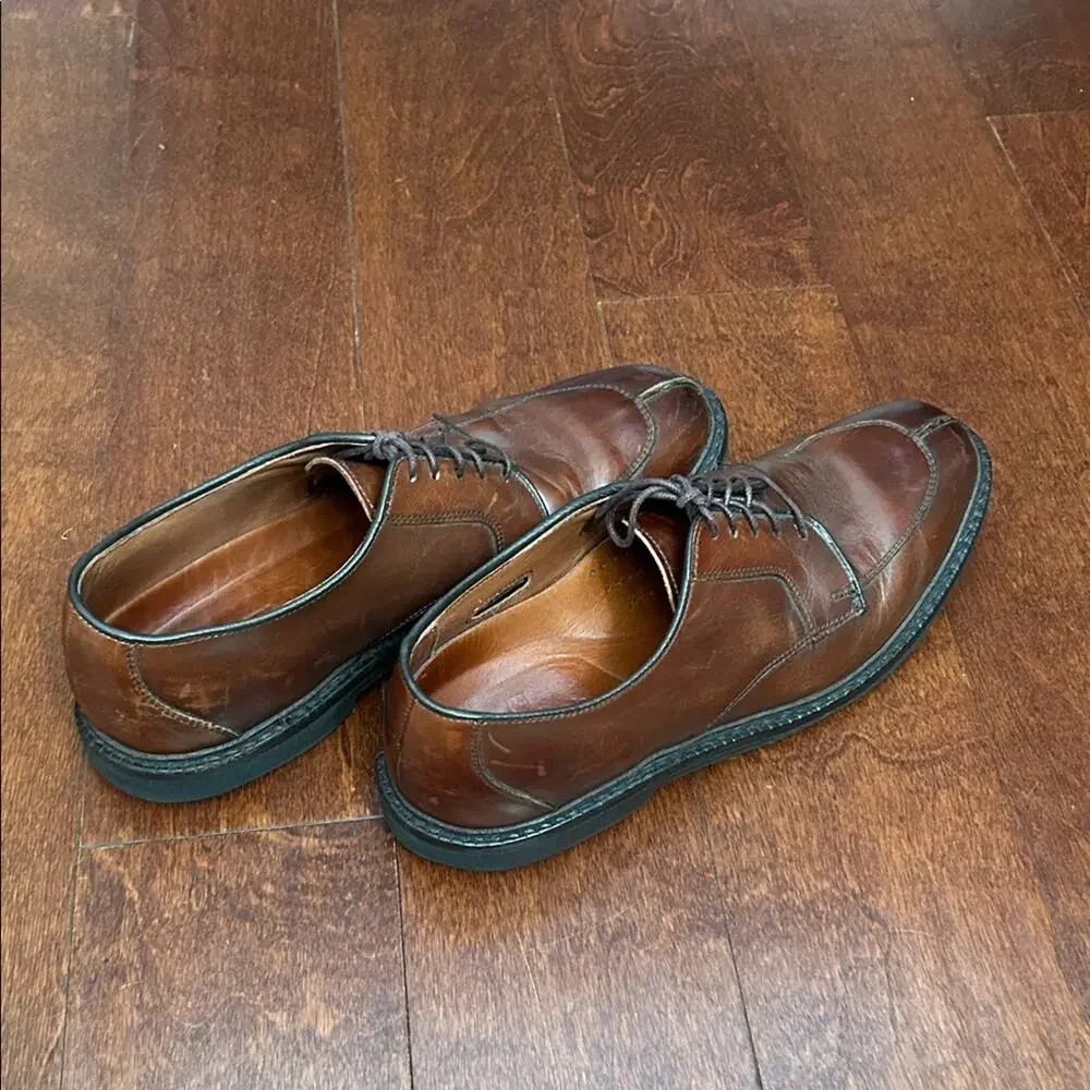 Allen Edmonds Brown Leather Derby Oxfords, Size 10